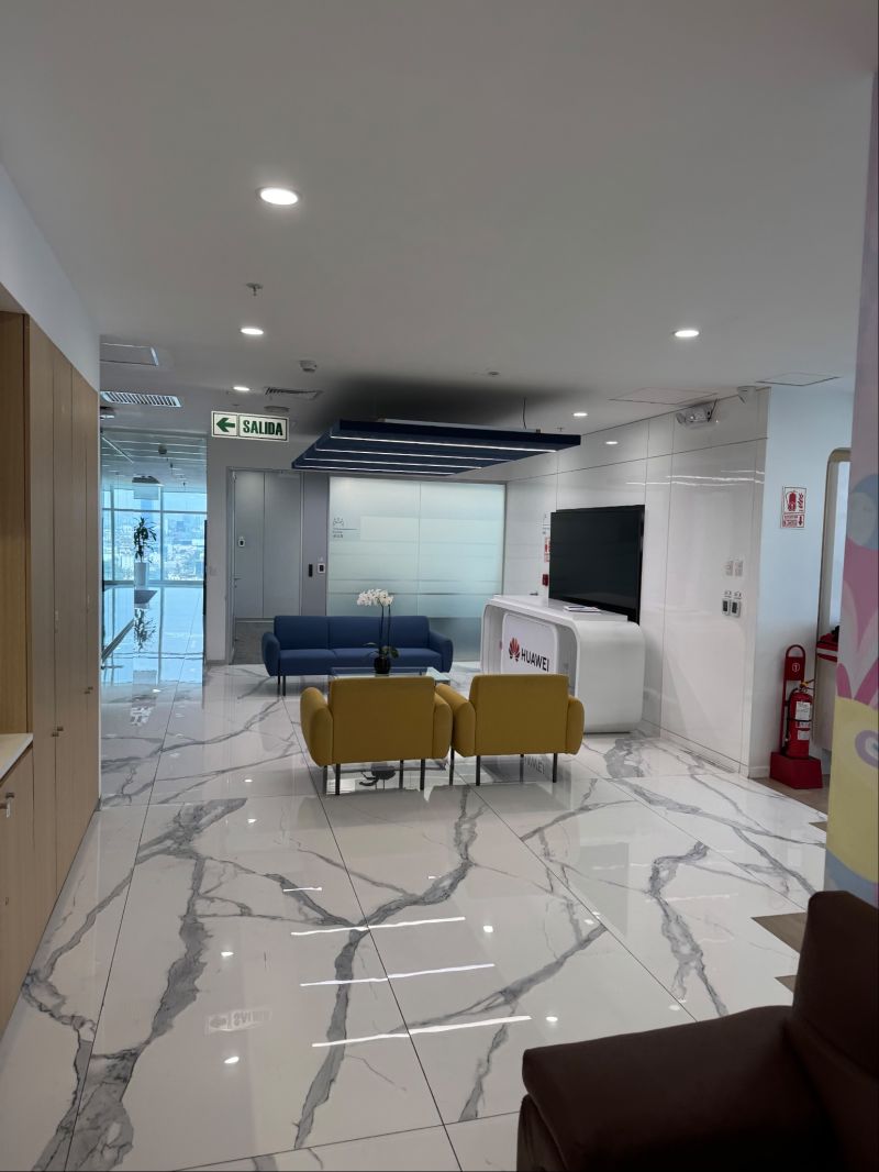 The Huawei office lobby in Lima
