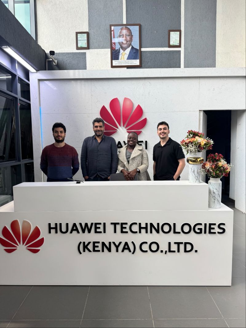 With colleagues at the Huawei Kenya office in Nairobi
